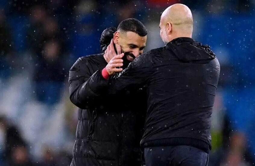 What did Guardiola tell Mohamed Salah after the match? (Video)